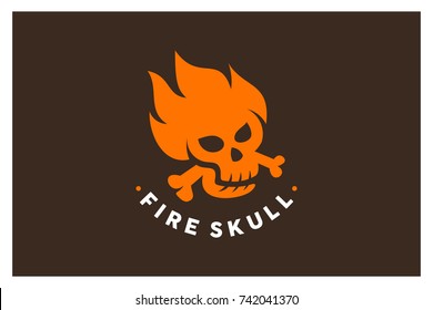 unique skull logo vector illustration