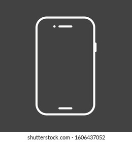 Unique Smartphone Line Vector Icon