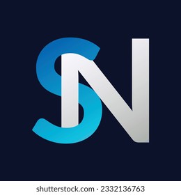 Einzigartige SN-Buchstaben Logo Symbol Vektorvorlage.