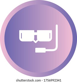 Icono de glifo de vector de tubo único