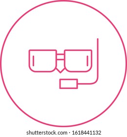 Unique Snorkel Vector Line Icon