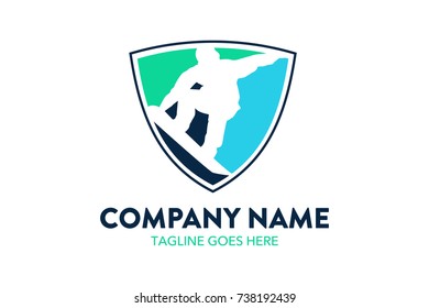 Unique Snowboard Logo Illustration