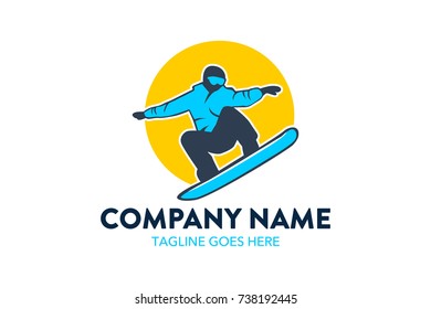 Unique Snowboard Logo Illustration