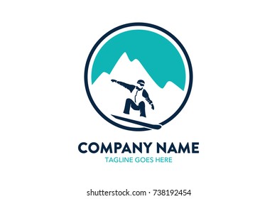 Unique Snowboard Logo Illustration