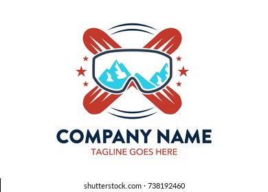 Unique Snowboard Logo Illustration