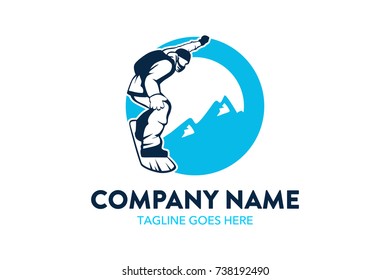 Unique Snowboard Logo Illustration