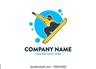 Unique Snowboard Logo Illustration