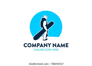 Unique Snowboard Logo Illustration