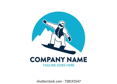 Unique Snowboard Logo Illustration