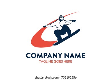 Unique Snowboard Logo Illustration
