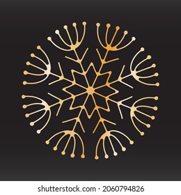 diseño vectorial de navidad de copo de nieve único para pegatinas de carteles de pancarta de folletos