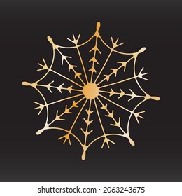 unique snowflake christmas vector design for brochure banner card sticker.