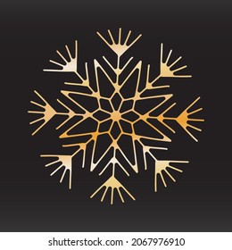 unique snowflake christmas vector design for brochure banner card sticker