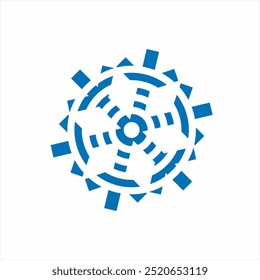 Unique snowflake icon logo design is unusual.