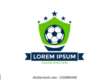 unique soccer badge logo vector design 