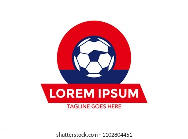 unique soccer badge logo vector design 