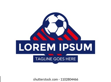 unique soccer badge logo vector design 