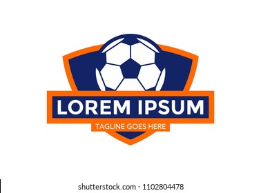 unique soccer badge logo vector design 
