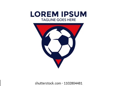 unique soccer badge logo vector design 
