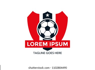 unique soccer badge logo vector design 