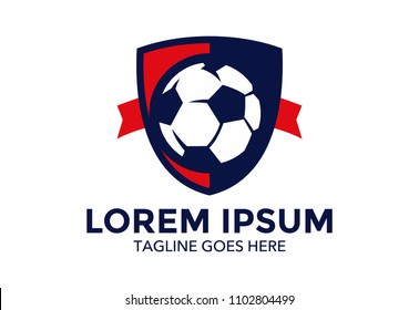 unique soccer badge logo vector design 