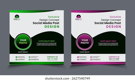 einzigartiges Social Media Post Banner Design