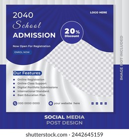 Einzigartige Social Media Post Design Vorlage.