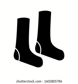Unique Socks Vector Glyph Icon