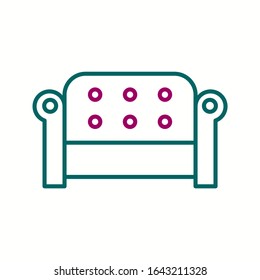 Unique Sofa Vector Line Icon