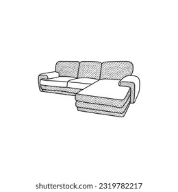 logotipo vectorial único de Sofa, mobiliario de sofá modelo de diseño del logotipo del hogar