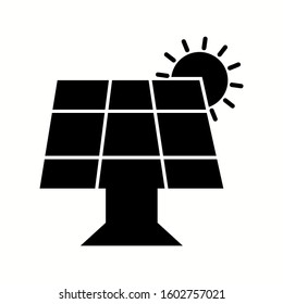 Unique Solar Panel Vector Glyph Icon