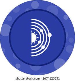 Unique Solar System Vector Glyph Icon