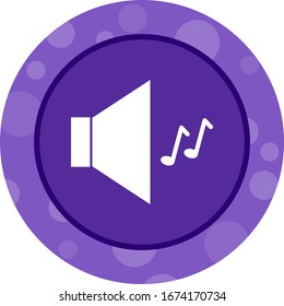 Icono de glifo vectorial de sonido único
