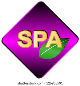 Unique spa logo on a white background