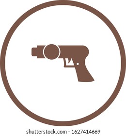 Unique Space Gun Vector Glyph Icon