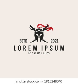 unique Spartan logo sparta logo spartan helmet logo vector	