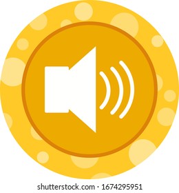 Icono de glifo vectorial único para altavoces