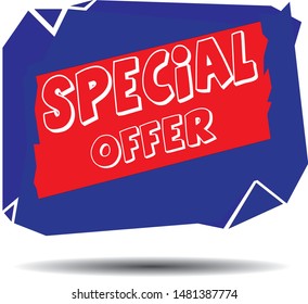 unique special offer tag vector template