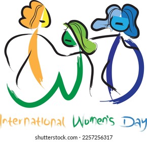 a unique and special vector design for international women's day