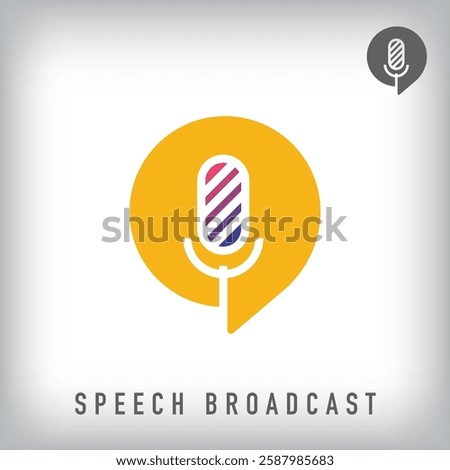 Unique speech bubble logo design. Dialogue communication icon design of corporate brands.