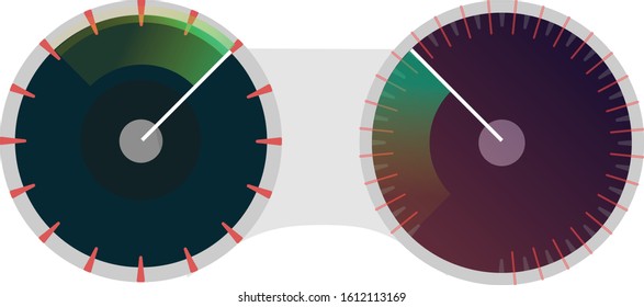 Unique speedometer illustrtion which can help your business to grown up