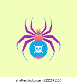 Unique spider vector full of color and good gradation, for logo or customize to your needs