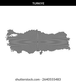 Unique spiral design illustrating the outline of Turkey.