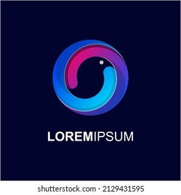 Einzigartiges Spirallogo mit Farbverlauf-Farbe