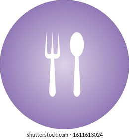 Unique Spoon And Fork Vector Glyph Icon