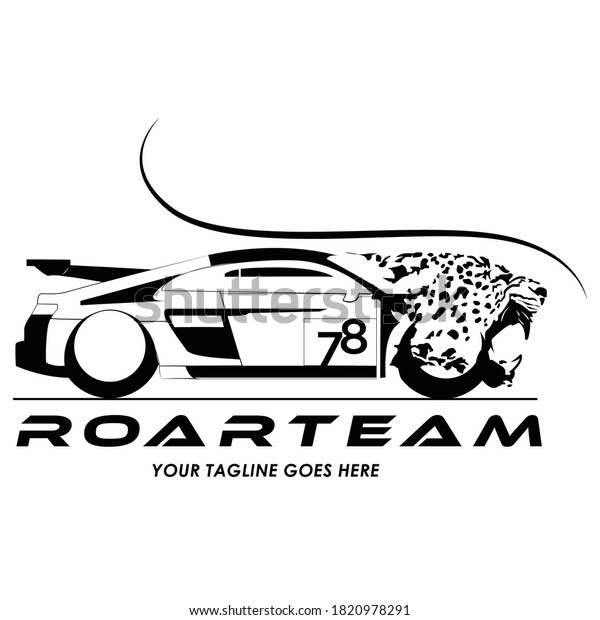 Unique sport car logo with Tiger head,for your\
identity transportation\
brand.