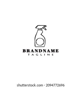 unique sprayer bottle logo cartoon icon design template modern isolated illustration