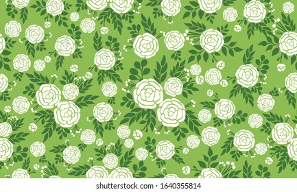 Unique spring floral pattern Background, with seamless leaf and floral design.