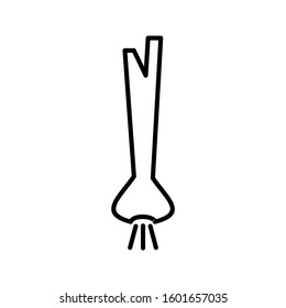 Unique Spring Onion Vector Line Icon