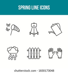 Unique Spring Vector Icon Set